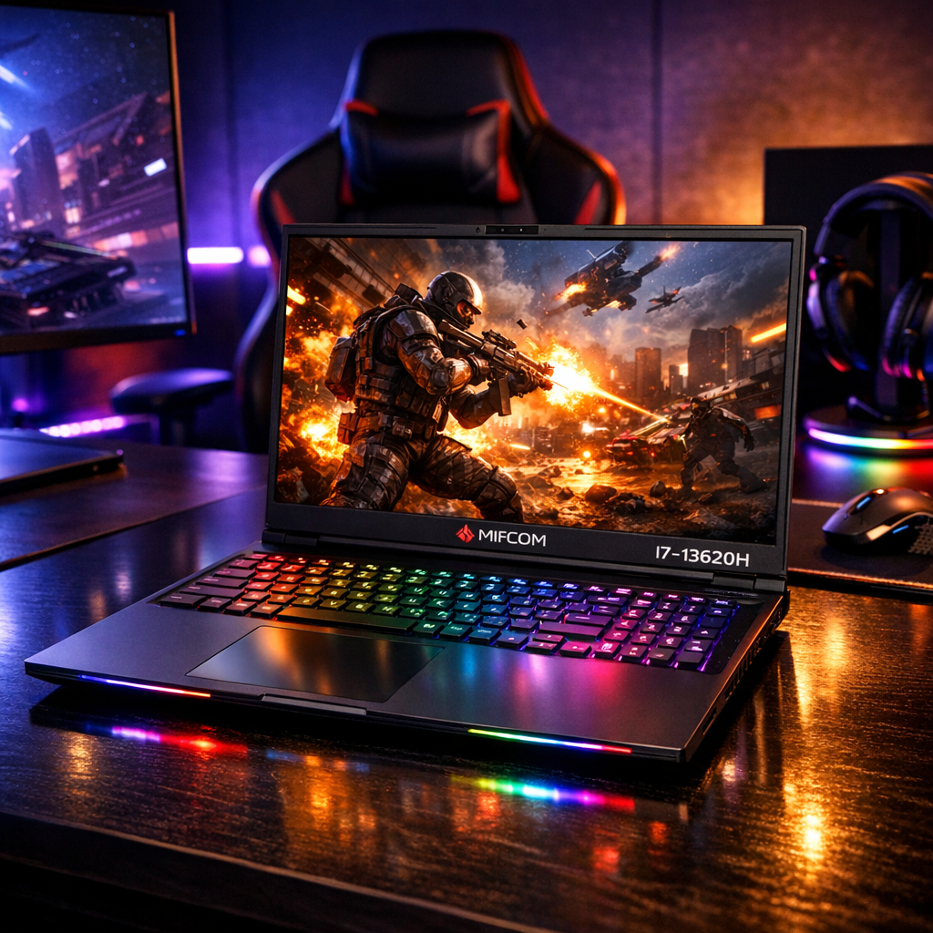 Mifcom - i7 Serie - Gaming Laptop i7-13620H - RTX 4070 15 (V155RNEQ)