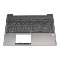 Original Tastatur inkl. Topcase für LENOVO - 5CB0U42543 - grau/grau mit Backlight DE (deutsch)