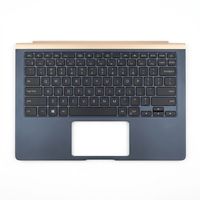 Original Tastatur inkl. Topcase für ASUS - 90NB0JQ1-R32GE0 - schwarz/blau mit Backlight DE (deutsch)