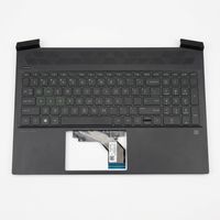 Original Tastatur inkl. Topcase für HP - M02039-041 - schwarz/grün/schwarz mit Backlight DE (deutsch) 