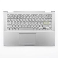 Original Tastatur inkl. Topcase für ASUS - 90NB0S12-R31GE0 - silber/silber mit Backlight DE (deutsch) 