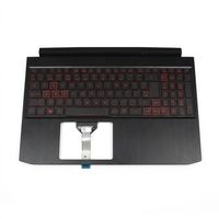 Original Tastatur inkl. Topcase für ACER - 6B.QAMN2.014 - schwarz/rot mit Backlight DE (deutsch)
