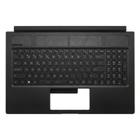 Original Tastatur inkl. Topcase für MSI - 957-17M11E-C06 - schwarz/schwarz mit Backlight DE (deutsch) 