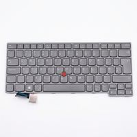 Original Tastatur für LENOVO - 5N21D68356 - grau mit Backlight und Mouse-Stick DE (deutsch) 