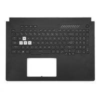 Original Tastatur inkl. Topcase für ASUS - 90NR0901-R31GE1 - schwarz/transparent/grau mit Backlight DE (deutsch) 