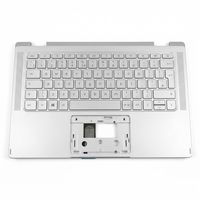 Original Tastatur inkl. Topcase für ACER - 6B.AHBN7.011 - silber mit Backlight DE (deutsch) 