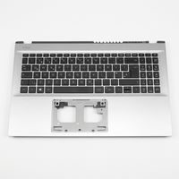 Original Tastatur inkl. Topcase für ACER - 6B.K6WN2.014 - schwarz/silber DE (deutsch) 