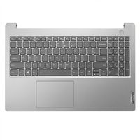 Original Tastatur inkl. Topcase für LENOVO - 5CB1C87528 - silber/grau mit Backlight DE (deutsch) 