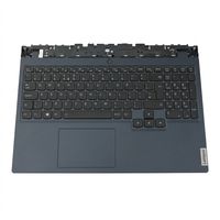 Original Tastatur inkl. Topcase für LENOVO - 5CB1C74844 - schwarz/blau mit Backlight DE (deutsch)