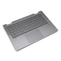Original Tastatur inkl. Topcase für LENOVO - 5CB1A14282 - DE (deutsch) grau/grau mit Backlight