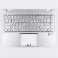 Original Tastatur inkl. Topcase für HP - L96519-041 - silber/silber mit Backlight Fingerprint DE (deutsch)