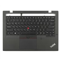 Original Tastatur inkl. Topcase für LENOVO - 04X6500 - schwarz/schwarz mit Backlight und Mouse-Stick DE (deutsch)