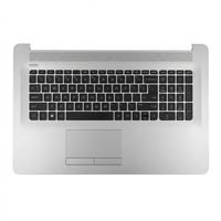 Original Tastatur inkl. Topcase für HP - L91024-041 - schwarz/silber mit Backlight mit ODD DE (deutsch) 