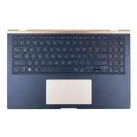 Original Tastatur inkl. Topcase für ASUS - 90NB0NK1-R31GE0 - blau/blau mit Backlight DE (deutsch)