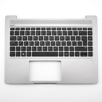 Original Tastatur inkl. Topcase für HP - L44588-041 - schwarz/silber mit Backlight DE (deutsch) 