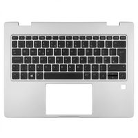 Original Tastatur inkl. Topcase für HP - L56443-041 - schwarz/silber mit Backlight DE (deutsch) 
