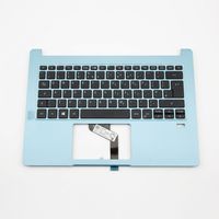 Original Tastatur inkl. Topcase für ACER - 6B.HJNN8.020 - schwarz/blau mit Backlight DE (deutsch) 