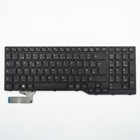 Original Tastatur für FUJITSU - S26391-F2112-B222 - schwarz FR (französisch) 