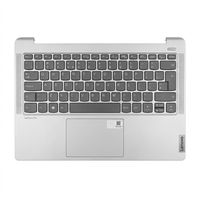 Original Tastatur inkl. Topcase für LENOVO - 5CB1C04869 - grau/silber mit Backlight DE (deutsch) 