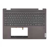 Original Tastatur inkl. Topcase für LENOVO - 5CB1L31845 - grau/grau mit Backlight DE (deutsch) (Fingerprint)