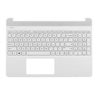 Original Tastatur inkl. Topcase für HP - M17185-041 - silber/silber mit Backlight DE (deutsch) 