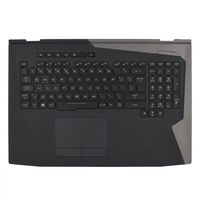Original Tastatur inkl. Topcase für ASUS - 90NR0EU1-R31GE0 - schwarz/schwarz mit Backlight - mit Lautsprechern DE (deutsch)
