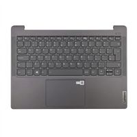 Original Tastatur inkl. Topcase für LENOVO - 5CB1C04901 - grau/grau mit Backlight DE (deutsch)
