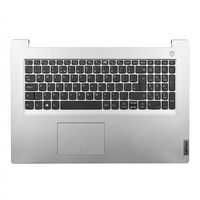 Original Tastatur inkl. Topcase für LENOVO - 5CB0X56878 - grau/silber (Fingerprint) DE (deutsch)