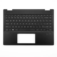 Original Tastatur inkl. Topcase für HP - L53797-041 - schwarz/schwarz mit Backlight DE (deutsch)