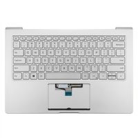 Original Tastatur inkl. Topcase für ASUS - 90NB0JQ4-R32GE0 - silber/silber mit Backlight DE (deutsch)
