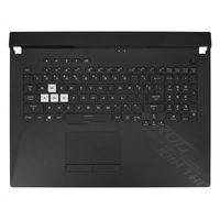 Original Tastatur inkl. Topcase für ASUS - 90NR03C1-R31GE0 - schwarz/schwarz mit Backlight DE (deutsch)