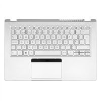 Original Tastatur inkl. Topcase für ACER - 6B.ABLN2.014 - silber/silber mit Backlight DE (deutsch) 