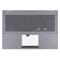 Original Tastatur inkl. Topcase für ASUS - 90NB0RX2-R31GE0 - grau/grau mit Backlight DE (deutsch) 