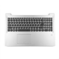 Original Tastatur inkl. Topcase für LENOVO - 5CB0N86492 - grau/silber (Fingerprint) DE (deutsch) 