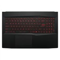 Original Tastatur inkl. Topcase für MSI - 957-17E41E-C02 - schwarz/schwarz mit Backlight DE (deutsch) 