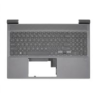 Original Tastatur inkl. Topcase für HP - M54738-041 - grau/grau mit Backlight DE (deutsch) 