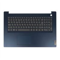 Original Tastatur inkl. Topcase für LENOVO - 5CB0X56818 - grau/blau (Fingerprint) DE (deutsch) 