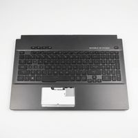 Original Tastatur inkl. Topcase für ASUS - 90NR00F2-R31GE0 - schwarz/schwarz mit Backlight DE (deutsch)
