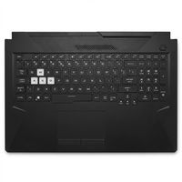 Original Tastatur inkl. Topcase für ASUS - 90NR0713-R31GE1 - schwarz/transparent mit Backlight DE (deutsch)