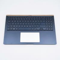 Original Tastatur inkl. Topcase für ASUS - 90NB0NK1-R30GE0 - blau/blau mit Backlight DE (deutsch) 