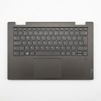 Original Tastatur inkl. Topcase für LENOVO - 5CB1A08859 - grau/dunkelgrün mit Backlight DE (deutsch) 