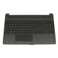 Original Tastatur inkl. Topcase für HP - L52153-041 - schwarz/schwarz (Fingerprint) DE (deutsch)
