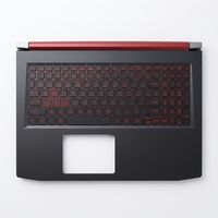 Original Tastatur inkl. Topcase für ACER - 6B.Q5XN2.012 - schwarz/rot mit Backlight DE (deutsch)