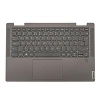Original Tastatur inkl. Topcase für LENOVO - 5CB0U43958 - grau/grau mit Backlight FR (französisch)
