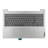 Original Tastatur inkl. Topcase für LENOVO - 5CB1D70715 - grau/grau mit Backlight DE (deutsch)