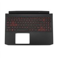 Original Tastatur inkl. Topcase für ACER - 6B.QAZN2.014 - schwarz/rot mit Backlight DE (deutsch)