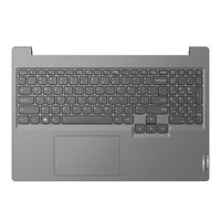 Original Tastatur inkl. Topcase für LENOVO - 5CB1L56029 - grau mit Backlight DE (deutsch)