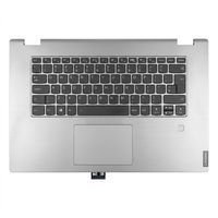 Original Tastatur inkl. Topcase für LENOVO - 5CB0S17721 - grau/silber mit Backlight DE (deutsch)