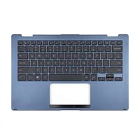 Original Tastatur inkl. Topcase für ASUS - 90NB0JC2-R31GE0 - schwarz/blau mit Backlight DE (deutsch)