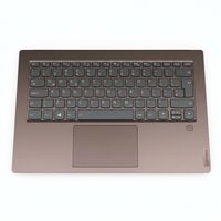 Original Tastatur inkl. Topcase für LENOVO - 5CB0Q09673 - grau/bronze mit Backlight DE (deutsch)